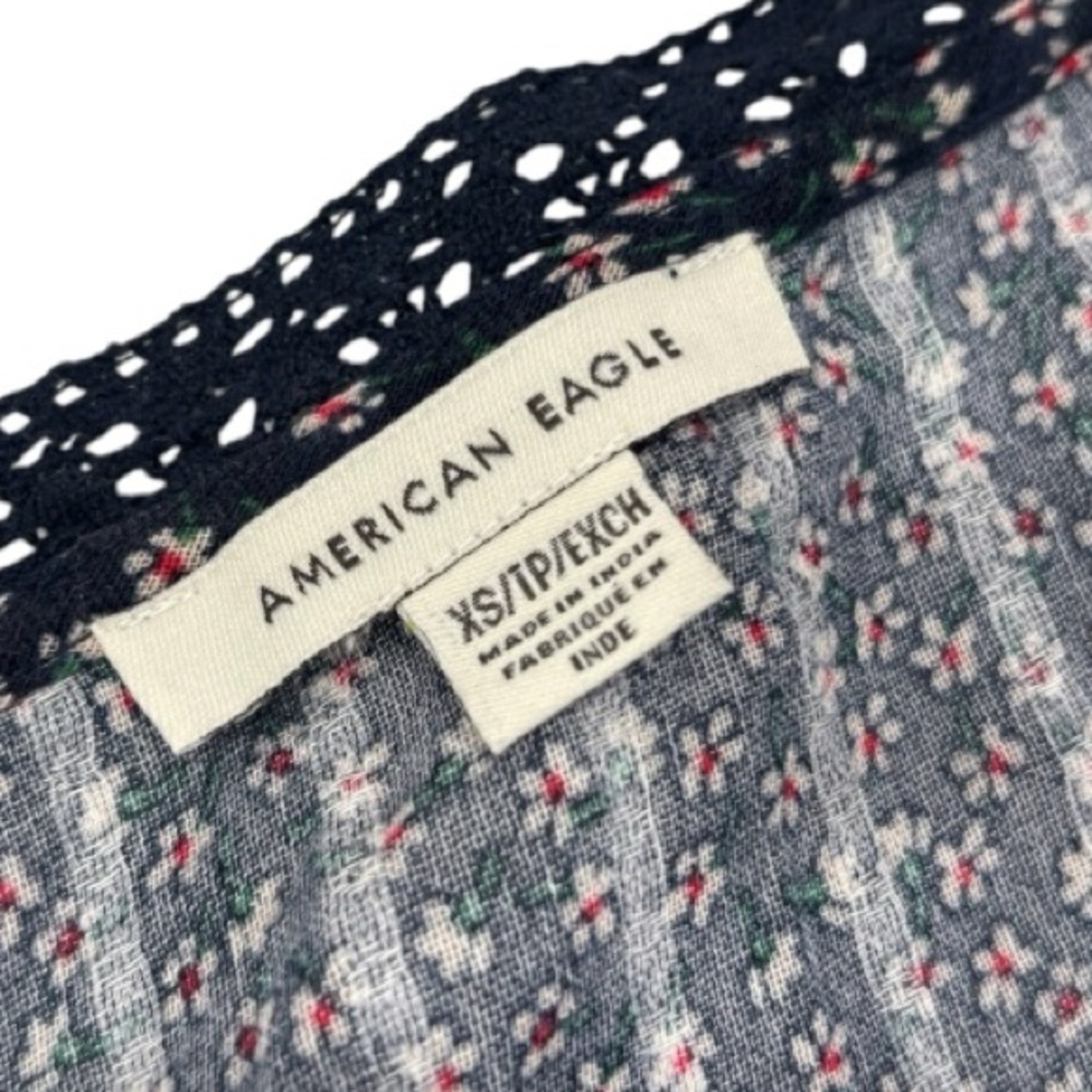 American Eagle Outfitters Navy Floral Mini Dress - Picture 3 of 7